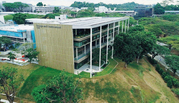 図版：今年1月に開所したシンガポール国立大学「NUS」新校舎（KOA施工）