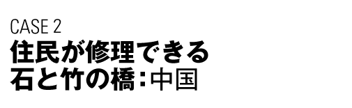 CASE2　住民が修理できる石と竹の橋（中国）