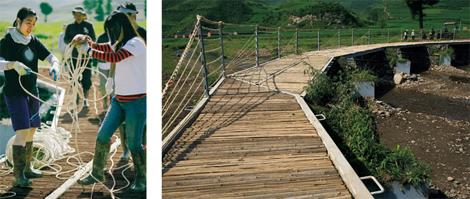 写真：無止橋のプロジェクトによってつくられた別の橋。プロジェクトは，中国全土に15ヵ所以上の橋を架けている