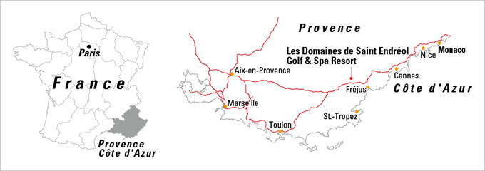 図版：サンタンドレオール・ゴルフ&スパリゾート 地図