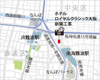 地図：大阪ミナミのランドマークを復元中！
