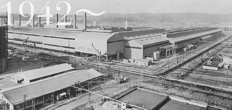 図版：当社が施工した圧延工場（1965年頃）