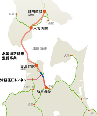 津軽蓬田トンネル地図