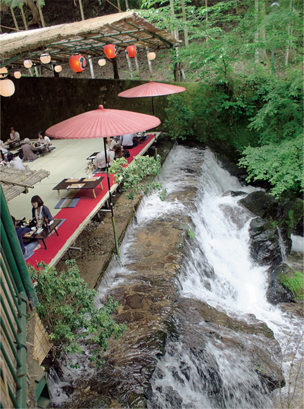 写真：貴船、川床の涼音