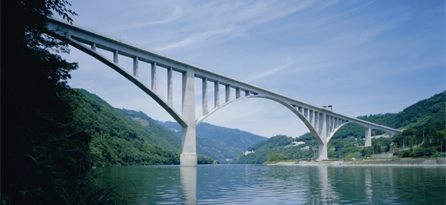 図版：池田へそっ湖大橋（徳島県三好市）