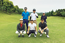 写真：石川さんの気分転換法は数年来打ち込んでいるゴルフ