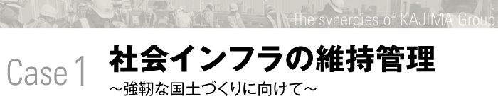 Case1 社会インフラの維持管理 ～強靭な国土づくりに向けて～