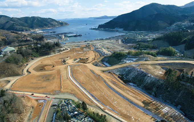 写真：女川町の中心市街地