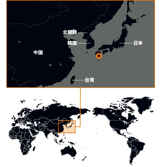地図：阿蘇山・日本