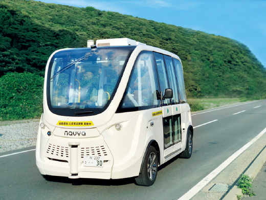 図版：HICityでは日本初の自動運転バスが循環する