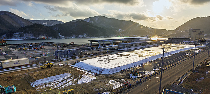 写真：宮ケ崎水産加工団地の予定地