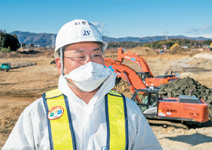 写真：東北支店 大熊1工区中間貯蔵工事事務所 脇田伸吾 工務課長（土木）