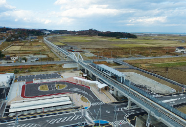 図版：完成した「新・坂元駅」周辺（2016年7月）