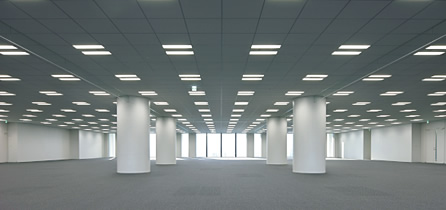 写真：レイアウトの自由度の高いオフィス空間