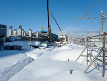 写真：記録的な豪雪に見舞われた現場