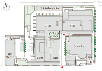 図版：東名厚木病院配置図