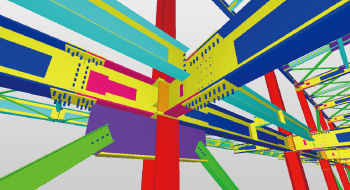 図版：②鉄骨BIM作成