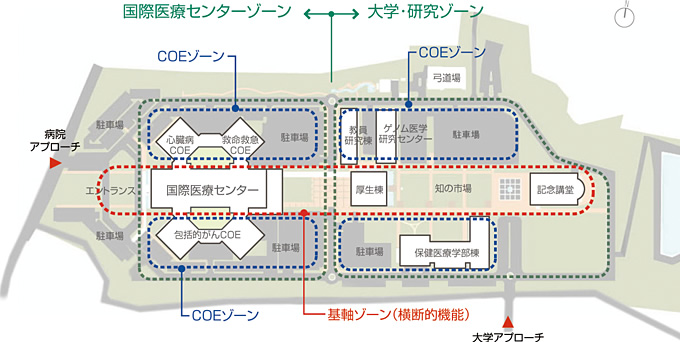 図：日高キャンパス配置図