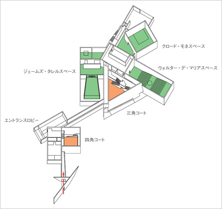 地中美術館の見取り図