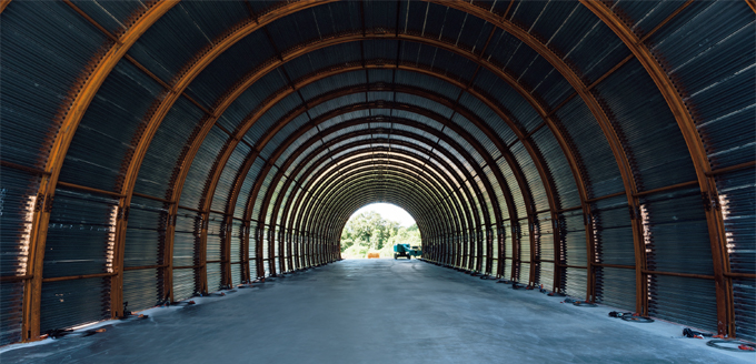 写真：模擬トンネルの内部