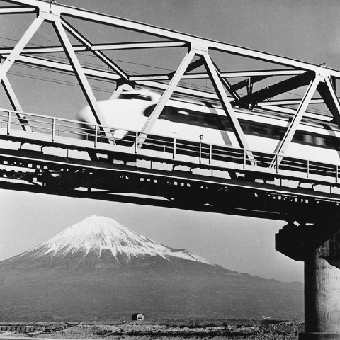 図版：開通当時の富士川橋梁