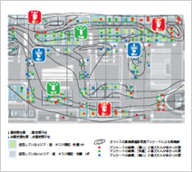 図：“ワーカーの声”の分布をマッピング