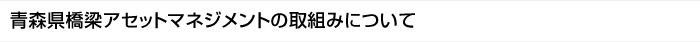 青森県橋梁アセットマネジメントの取組みについて