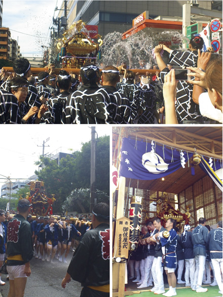 写真：深川・夏の風物詩「水掛け祭り」