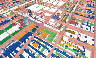 図版：BIMによる設備との総合調整例