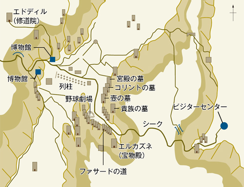 図版：ペトラ遺跡配置図