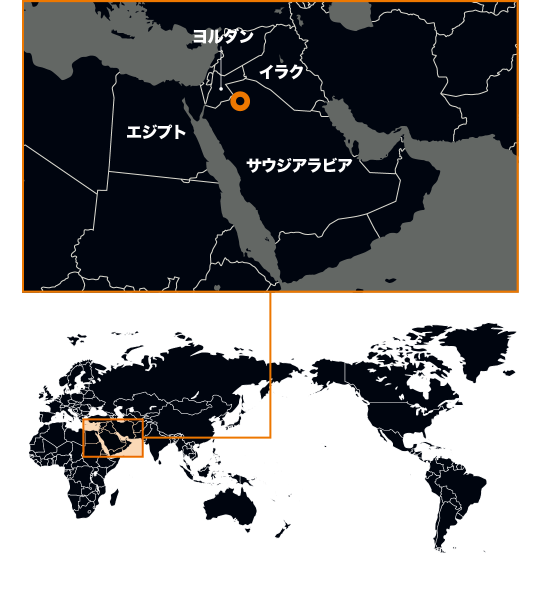 地図：ジャウフ州，サウジアラビア