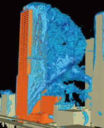 図版：超高層ビルの解析例