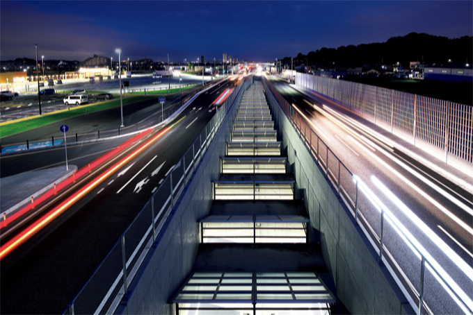 写真：国分工事エリアの夜景