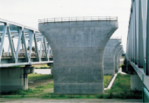 写真：1 外環葛飾大橋（下部工）　2012年竣工