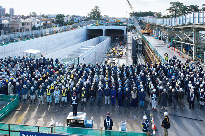 写真：朝礼の壮観