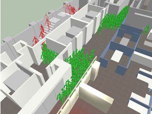 3D化した避難シミュレータ