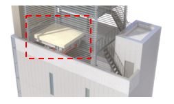 屋上機械室階への設置例
