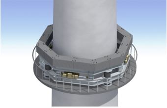 超高煙突への設置例