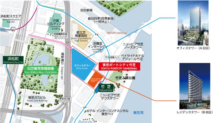 東京ポートシティ竹芝の位置