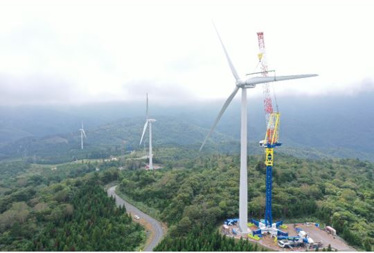風力発電所建設に風車用タワークレーンを国内初適用 プレスリリース 鹿島建設株式会社