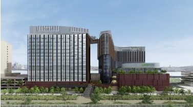 図版:ユニバーサル・スタジオ・ジャパン側 外観パース