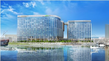 図版:安治川側 外観パース