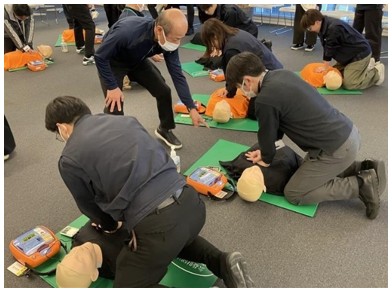 AED救護訓練の様子