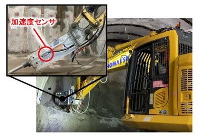 加速度センサを搭載したブレーカ