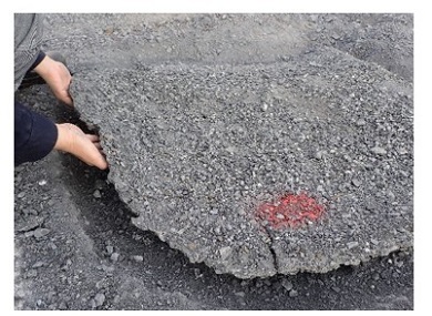 図版：MAK.ドーロ散布後の土壌被膜