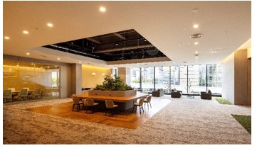 図版：入居者専用のワーカーズラウンジ