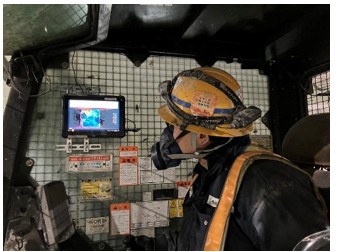 図版：運転席モニター確認状況