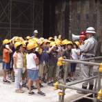 School children and their teachers tour