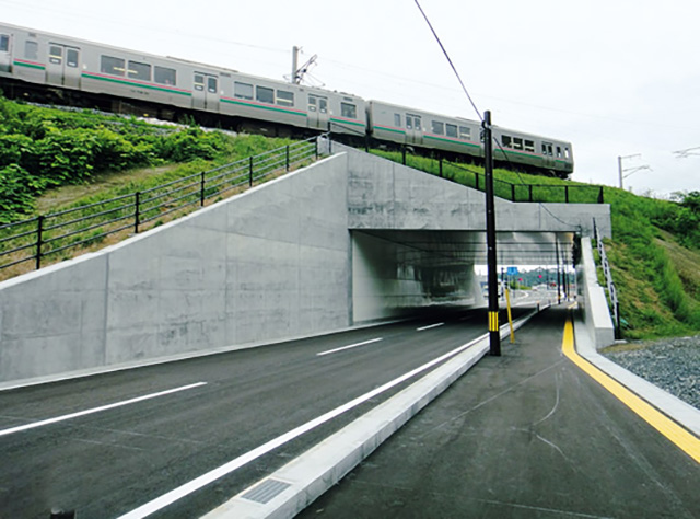 東北本線塩釜・松島間浜田こ道橋