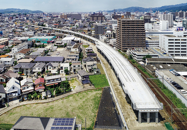 JR四国松山駅付近高架化辻工区工事